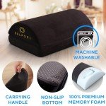 Premium Under Desk Footrest - Ergonomic Foot Rest for Work, Home & Office Use - Adjustable Height Memory Foam Foot Stool for Gaming Chair - Comfortable & Perfect for Back Pain Relief and Leg Support