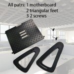 Jakarl Ergonomic Office Foot Rest - 6 Heights Adjustable Under Desk Footrest with Massage Roller - Portable Foot Stool for Work, Home, Travel - Non-Toxic Materials