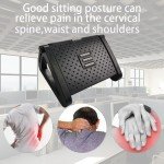 Jakarl Ergonomic Office Foot Rest - 6 Heights Adjustable Under Desk Footrest with Massage Roller - Portable Foot Stool for Work, Home, Travel - Non-Toxic Materials