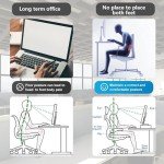 Jakarl Ergonomic Office Foot Rest - 6 Heights Adjustable Under Desk Footrest with Massage Roller - Portable Foot Stool for Work, Home, Travel - Non-Toxic Materials
