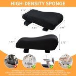AAAini Ultimate Comfort Fleece Arm Pads - Relieve Sore Arms for Office, Gaming, and Study - Black Soft Cushion for Office Chair Armrests - Black