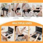AAAini Ultimate Comfort Fleece Arm Pads - Relieve Sore Arms for Office, Gaming, and Study - Black Soft Cushion for Office Chair Armrests - Black