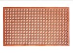 New Star Foodservice 54521 Commercial Grade Grease Resistant Anti-Fatigue Rubber Floor Mat, 36" x 60", Red