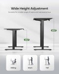 Marsail Electric Standing Desk, 55x24 Inch Adjustable Height Sit Stand up Desk for Home Office Furniture Computer Desk with 3 Memory Presets, Headphone Hook