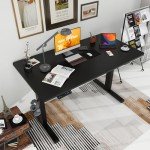 Win Up Time Standing Desk Adjustable Height- Whole Piece Desktop Stand Up Desk, Electric Standing Desk, Sit to Stand Desk for Home & Office Computer Desk