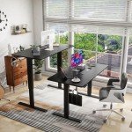 Win Up Time Standing Desk Adjustable Height- Whole Piece Desktop Stand Up Desk, Electric Standing Desk, Sit to Stand Desk for Home & Office Computer Desk