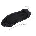 1 Pair Knitted Elastic Fabric Chair Armrest Covers Office Wheelchair Arm Rest Pad Elbows Forearms Pressure Relief slipcover (Black)