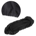 1 Pair Knitted Elastic Fabric Chair Armrest Covers Office Wheelchair Arm Rest Pad Elbows Forearms Pressure Relief slipcover (Black)