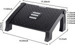 Foot Rest, Adjustable Height Foot Rest for Under Desk at Work, Ergonomic Foot Stool Under Desk for office, Under Desk Footrest with Large Roller Massage, Comfortable Desk Foot Rest for Pressure Relief