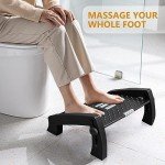 Foot Rest, Adjustable Height Foot Rest for Under Desk at Work, Ergonomic Foot Stool Under Desk for office, Under Desk Footrest with Large Roller Massage, Comfortable Desk Foot Rest for Pressure Relief