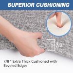 Ergohead Ergonomic Anti-Fatigue Kitchen Mat | 7/8" Thick, Non-Slip, Waterproof | 17.3" x 39" Light Gray