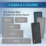 Ergohead Ergonomic Anti-Fatigue Kitchen Mat | 7/8" Thick, Non-Slip, Waterproof | 17.3" x 39" Light Gray