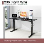 Win Up Time Electric Standing Desk Whole Piece Desktop Height Adjustable Desk- Standing Computer Desk, Sit Stand Desk Frame & Top, Electric Stand Up Desk on Wheels
