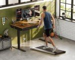 AODK Electric Standing Desk with Drawers, 55 Inch Height Adjustable Desk with Power Outlets, Sit Stand Table, Writing Computer Desk for Home, Office, Workstation, Rustic Brown