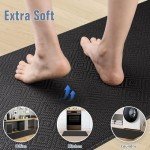 Mattitude Kitchen Mat 2PCS Kitchen Rugs Cushioned Anti-Fatigue Rug Waterproof Standing Desk Mat Kitchen Mats for Floor Kitchen Rug Set for Kitchen, Sink, Office 17.3"×30"+17.3"×47" Black