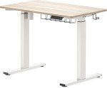 SHW Memory Preset Electric Height Adjustable Standing Desk, 40 x 24 Inches, Maple