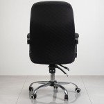 Melaluxe Universal Stretch Office Chair Cover (Large) - Black Desk Chair Slipcover with Armrest Covers