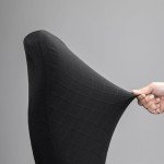 Melaluxe Universal Stretch Office Chair Cover (Large) - Black Desk Chair Slipcover with Armrest Covers