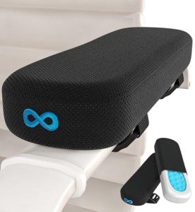   Memory Foam Office Chair Armrest Pads | Soft Elbow & Forearm Support for Desk & Gaming Chairs