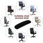 TIESOME Office Chair Arm Armrest Covers, 2Pcs Stretchable Polyester Office Chair Protector Covers Relieves Elbow Discomfort (Length-40cm) (Black)