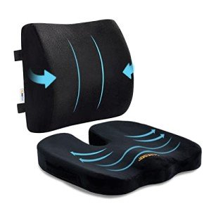 Comfortable Memory Foam Seat Cushion & Lumbar Pillow