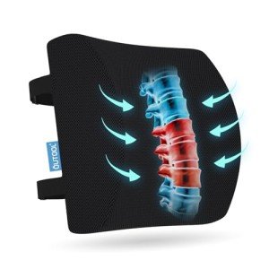 Memory Foam Lumbar Support Pillow for Office Chairs