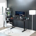 VIVO Electric 60 x 30 inch Standing Desk Workstation, Memory Controller Height Adjustment, 1B Series, Black Top Black Frame, DESK-KIT-1B6B-30