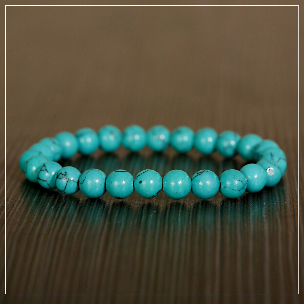 Lake Blue 8MM Gemstone Bracelet for Healing
