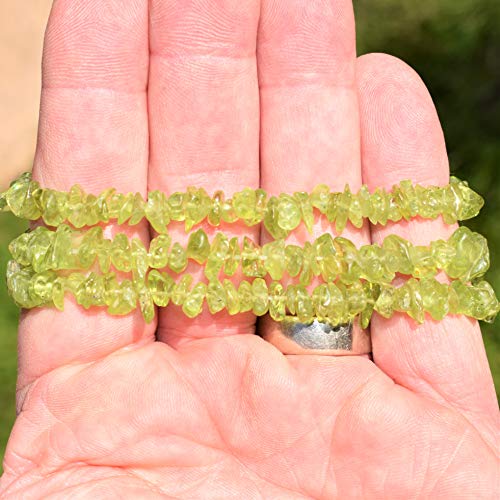 Peridot Crystal Chip Bracelet - Radiates Joy & Peace