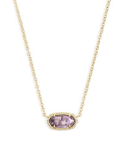 Elegant Amethyst Pendant Necklace in Gold-Plated Design