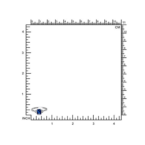 Octagon White Gold-Plated Sterling Silver Ring