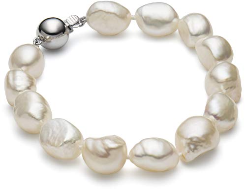 HinsonGayle AAA White Baroque Pearl Bracelet 7.5