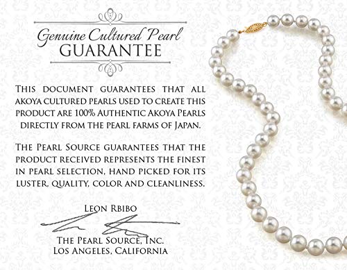 14K Gold Akoya Pearl Bracelet, 7.0-7.5mm