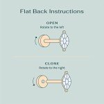 Rose Quartz Flatback Stud Earrings in Gold Plated Silver