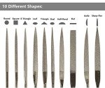 10-Piece Mini Diamond Needle File Set for Jewelers