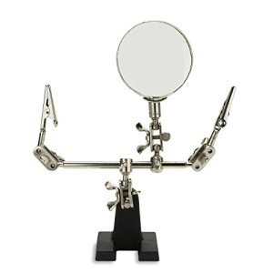Adjustable Helping Hand with Magnifying Glass for Jewelry
