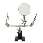 Adjustable Helping Hand with Magnifying Glass for Jewelry
