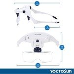 YOCTOSUN Head Mount Magnifier with LED Light