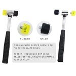 Gemstone Jewelry Making Kit with Rubber Hammer & Mandrel