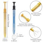 3-Piece Stainless Steel Gemstone Tweezers Set