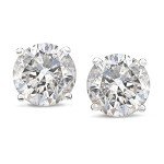 14k White Gold Diamond Stud Earrings - 0.5 cttw