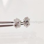 Natural Herkimer Diamond Stud Earrings in Silver