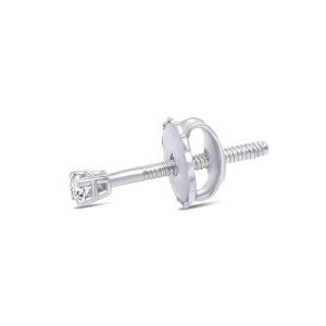 Mini Micro Diamond Stud Earring in 14K White Gold