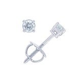 Natural Diamond Stud Earrings in 14K White Gold