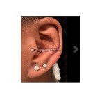 Mini Micro Diamond Stud Earring in 14K White Gold