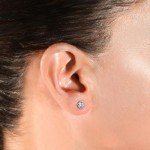 14k Yellow Gold 1 Ct Diamond Stud Earrings