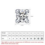 Natural Diamond Stud Earrings in 14K White Gold