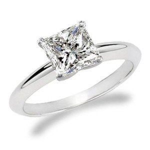 Half Carat Princess Cut Diamond Engagement Ring