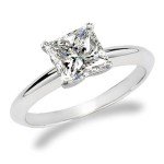 Half Carat Princess Cut Diamond Engagement Ring