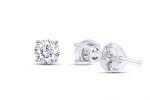 IGI Certified Round Diamond Stud Earrings in 14k Gold